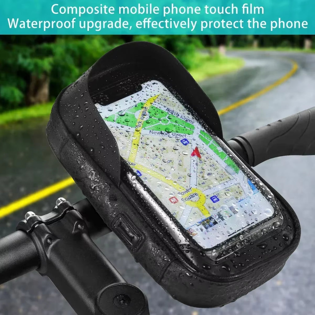 Techancy Suporte Para Telemóvel De Bicicleta Com Função Impermeável Preto+Vermelho Ti2260, Montagem Universal Multi Guiador,